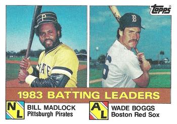 1984 Topps #131 1983 Batting Leaders (Bill Madlock / Wade Boggs) Front