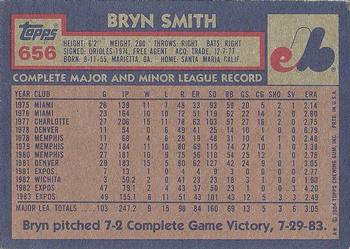 1984 Topps #656 Bryn Smith Back