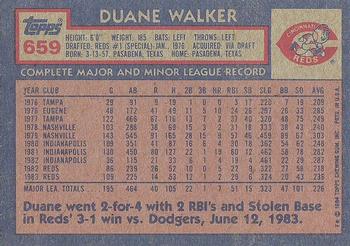 1984 Topps #659 Duane Walker Back