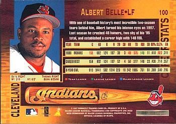1997 Pinnacle #100 Albert Belle Back