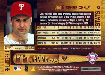 1997 Pinnacle #23 Jim Eisenreich Back