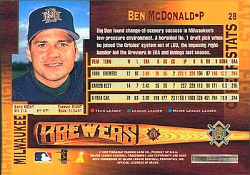 1997 Pinnacle #28 Ben McDonald Back