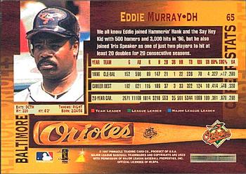 1997 Pinnacle #65 Eddie Murray Back