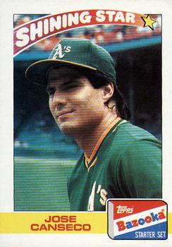 1989 Topps Bazooka #5 Jose Canseco Front