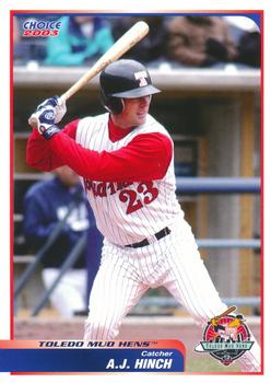 2003 Choice Toledo Mud Hens #06 A.J. Hinch Front