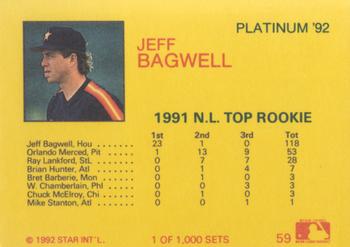 1992 Star Platinum #59 Jeff Bagwell Back