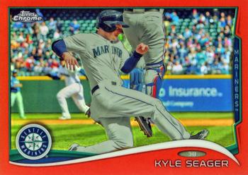 2014 Topps Chrome - Orange Refractors #106 Kyle Seager Front