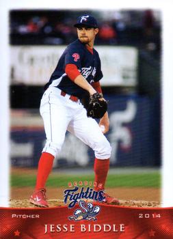 2014 Grandstand Reading Fightin Phils #3 Jesse Biddle Front
