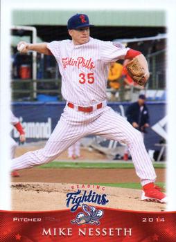 2014 Grandstand Reading Fightin Phils #20 Mike Nesseth Front