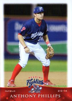 2014 Grandstand Reading Fightin Phils #24 Anthony Phillips Front
