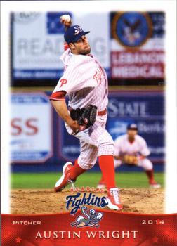 2014 Grandstand Reading Fightin Phils #30 Austin Wright Front