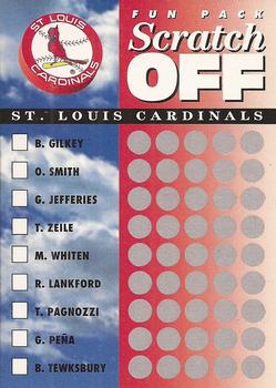 1994 Upper Deck Fun Pack - Scratch Off #NNO St. Louis Cardinals Front