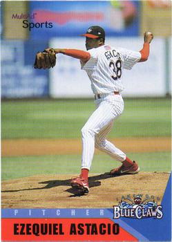 2002 MultiAd Lakewood BlueClaws #1 Ezequiel Astacio Front