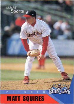 2002 MultiAd Lakewood BlueClaws #22 Matt Squires Front