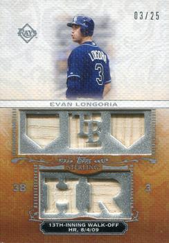 2009 Topps Sterling - Career Chronicles Relics Five #5CCR-31 Evan Longoria Front