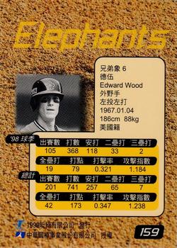 1998 CPBL T-Point Traditional Card Series #159 Ted Wood Back