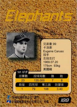 1998 CPBL T-Point Traditional Card Series #188 Gino Caruso Back