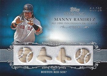 2009 Topps Sterling - Career Chronicles Relics Quad #4CCR-110 Manny Ramirez Front