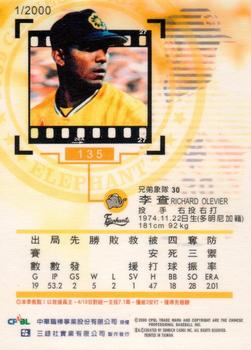 1999 CPBL #135 Rich Olivier Back