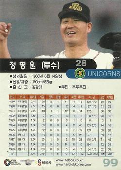 2000 Teleca #099 Myung-Won Chung Back