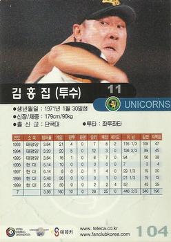 2000 Teleca #104 Hong-Jip Kim Back