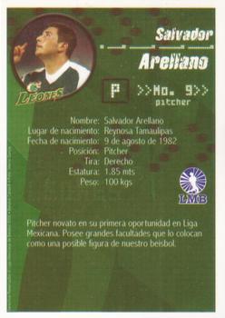 2005 Liga Mexicana de Beisbol #NNO Salvador Arellano Back