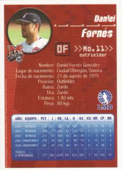 2005 Liga Mexicana de Beisbol #NNO Daniel Fornes Back