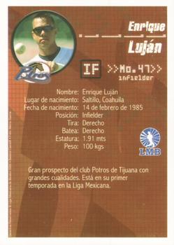 2005 Liga Mexicana de Beisbol #NNO Enrique Lujan Back