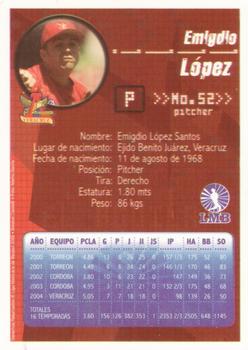 2005 Liga Mexicana de Beisbol #NNO Emigdio Lopez Back