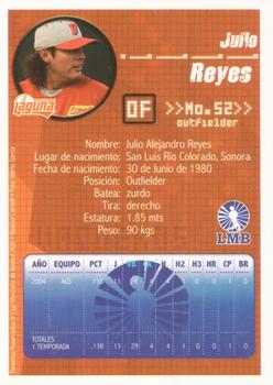 2005 Liga Mexicana de Beisbol #NNO Julio Reyes Back