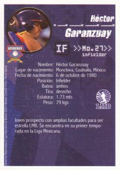 2005 Liga Mexicana de Beisbol #NNO Hector Garanzuay Back