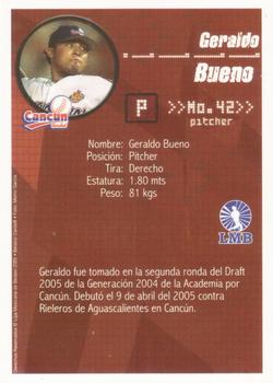 2005 Liga Mexicana de Beisbol #NNO Geraldo Bueno Back