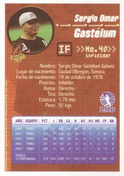 2005 Liga Mexicana de Beisbol #NNO Sergio Gastelum Back