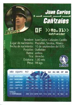 2005 Liga Mexicana de Beisbol #NNO Juan Carlos Canizales Back