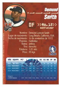 2005 Liga Mexicana de Beisbol #NNO Demond Smith Back