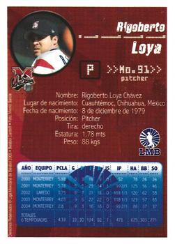 2005 Liga Mexicana de Beisbol #NNO Rigoberto Loya Back