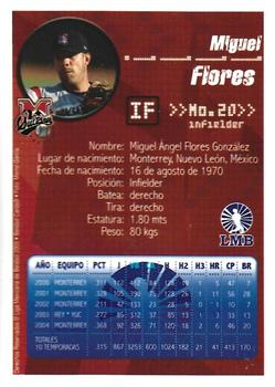 2005 Liga Mexicana de Beisbol #NNO Miguel Flores Back
