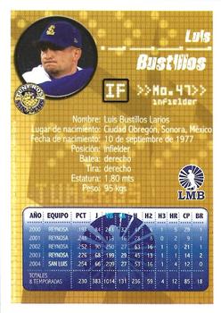 2005 Liga Mexicana de Beisbol #NNO Luis Bustillos Back