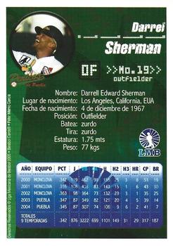 2005 Liga Mexicana de Beisbol #NNO Darrell Sherman Back
