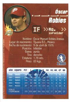 2005 Liga Mexicana de Beisbol #NNO Oscar Robles Back