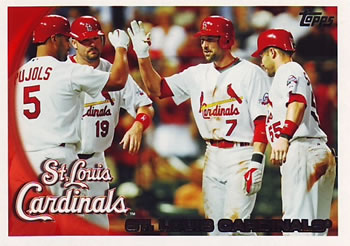 2010 Topps #232 St. Louis Cardinals Front