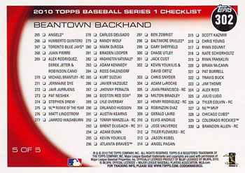 2010 Topps #302 Beantown Backhand (Kevin Youkilis / David Ortiz) Back