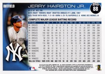 2010 Topps #88 Jerry Hairston Jr. Back