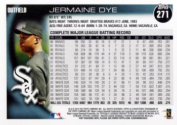 2010 Topps #271 Jermaine Dye Back