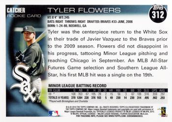 2010 Topps #312 Tyler Flowers Back