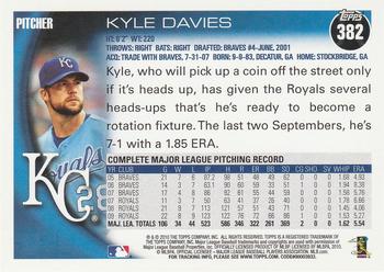 2010 Topps #382 Kyle Davies Back