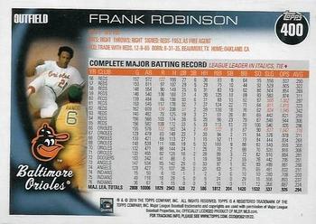2010 Topps #400 Frank Robinson Back
