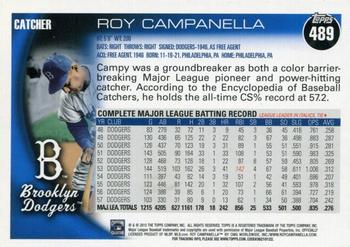 2010 Topps #489 Roy Campanella Back