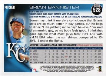 2010 Topps #528 Brian Bannister Back