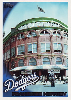 2010 Topps #41 Dodgers Franchise History Front